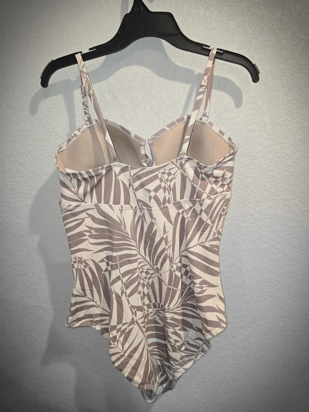 ​Kona Sol Tropical Palm Print Ruched One Piece Swimsuit XL
